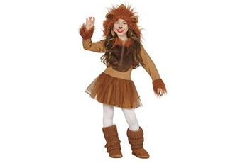 déguisement lion fille - 5/6 ans - marron - guirca 83253