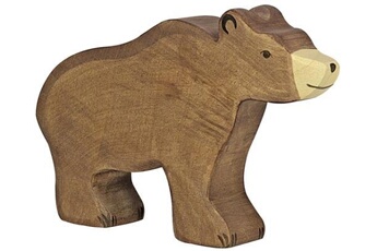 figurine en bois ours