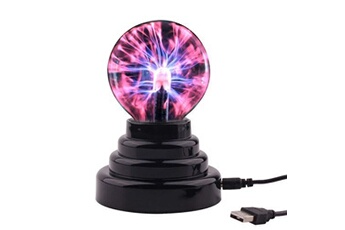 Boule Plasma Globe lampe électrique USB - Boule d'électricité statique  Tesla avec éclair
