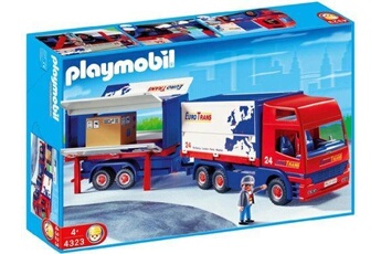 Playmobil PLAYMOBIL Camion de chantier 6861 à plat