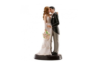 figurine mariés tendre baiser amour 18cm - 305058