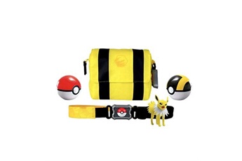 ceinture de boule pokémon pikachu avec 1 figurine 7 cm - rouge / jaune
