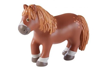 figurine pour enfant haba - little friends - poney twinkel marron