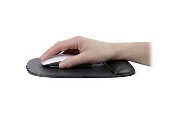 Tapis de souris et repose-poignet pour clavier d'ordinateur, repose-poignet  coloré pour clavier d'ordinateur, tapis de souris ergonomique et repose- poignet en mousse à mémoire de forme pour une saisie confortable (noir  classique) 