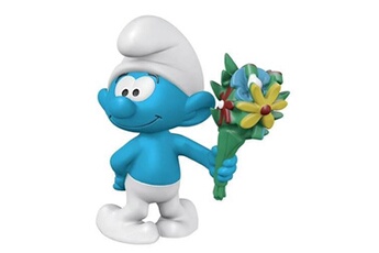 figurine 20798 - schtroumpf - schtroumpf avec bouquet de fleurs