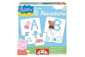 - educa peppa pig- j'apprends l'alphabet, jeu éducatif borras 15652