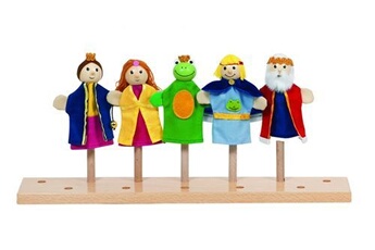 marionnettes à doigt set frog king 5 pieces 10-12cm