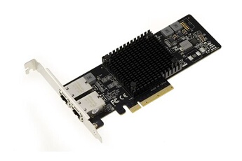 Carte contrôleur PCIe Lan ethernet 10G 5G 2.5G 1G 2 PORTS - Connecteurs RJ45 avec Chipset Intel X550AT2