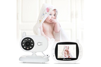 Moniteur pour bébé sans fil 2.4GHz Thermomètre d'interphone bidirectionnel à écran couleur de 3,5 pouces, berceuse intégrée CE & FCC Approved