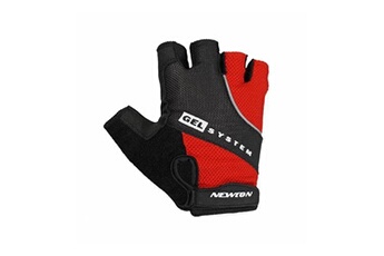 gants velo court adulte gel noir-rouge m (paire sur carte)