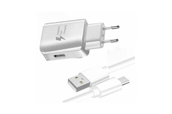 Visiodirect - Chargeur Secteur Rapide USB2 33W + Cable type C pour