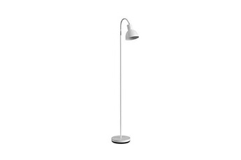 bk licht lampadaire à pied métal blanc, lampe à vasque, style industriel moderne, tête inclinable, pour bureau, salle à manger salon chambre