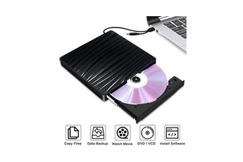 Lecteur-graveur externe GENERIQUE Lecteur Graveur DVD CD Externe USB 3.0  Ultra Slim Portable Lecteur Enregistreur our Windows/MAC OS