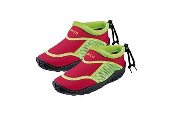 chaussures aquatiques rouge/vert junior