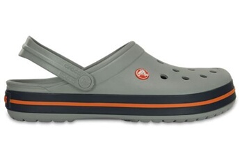 crocs crocband bottes chaussures sandales en light gris & bleu marine 11016 01u