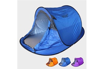 - Tente de plage 2 sièges abri solaire camping protection uv TENDAFACILE XL, Couleur: Bleu