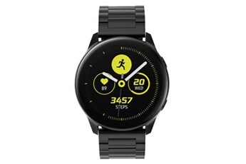 Bracelet de montre Compatible avec Samsung Galaxy Watch Active 2 40/40mm, Acier inoxydable - Noir