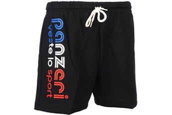 short et bermuda sportswear panzeri shorts multisports uni a noir/bbr jersey noir taille : s