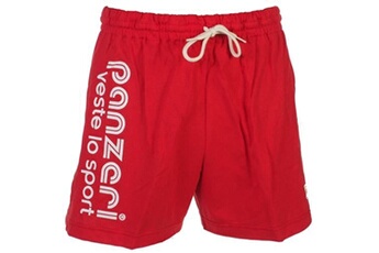 short et bermuda sportswear panzeri shorts multisports uni a rouge jersey short rouge taille : l