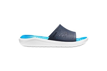 crocs lite ride relaxed fit slide sandales in bleu marine en blanc 205183 462 [uk m7/w8 us m8/w10]