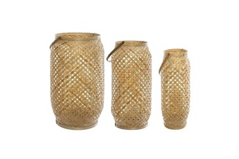 - 3 lanternes en bambou ethnique rituality - beige - rituality