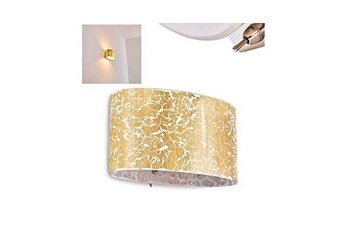 applique murale rapar en verre doré - lampe pour chambre à coucher - couloir - salle de séjour - cette applique a un interrupteur intégré