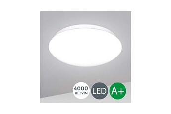 bk licht plafonnier rond led avec platine led 12w intégrée, blanc, lumière blanche neutre de 4. 000k, ip20, 280x95mm