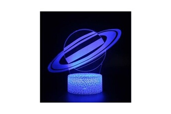galaxy series 3d night light led coloré 16 couleurs télécommande lampe de bureau cadeau blanc