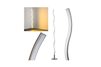 lampadaire led dillon en métal, luminaire ondulé idéal pour une chambre, un salon ou une salle à manger, lampe design produisant 1000 lumen à 3000