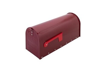 Smart Parcel Box - Boîte aux lettres / colis Large Rouge à accès frontal et  arrière en acier