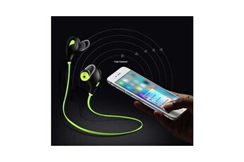 Wewoo - Casque Bluetooth Sport jaune pour iPhone, Samsung, Huawei