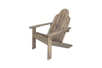 fauteuil de jardin en bois massif de pin / épicéa adirondack chaise longue gris