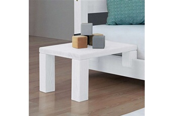 table de chevet à fixer sur le lit - blanc - 43 x 32 x 41 cm
