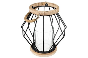 créateur d'intérieur - lanterne à suspendre en métal aeros 19cm noir