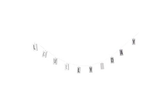 créateur d'intérieur - guirlande lumineuse 10 led lettres 120cm noir & blanc