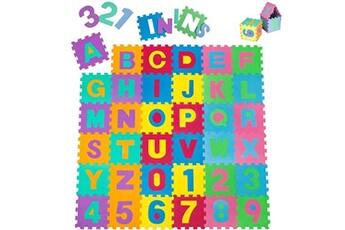 puzzle tectake tapis puzzle, tapis de jeux 86 pièces en mousse