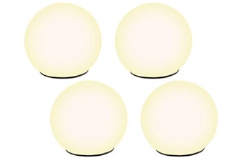 : 4 boules lumineuses à led solaire ø 9 cm