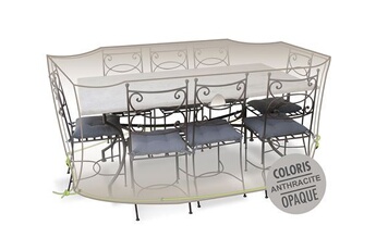 housse de protection cover air pour table rectangulaire + 10 chaises - 290 x 130 x 70 cm -