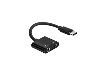 Chargeur pour téléphone mobile Non renseigné 2 en 1 Type C à 3,5 mm Adaptateur  chargeur Jack audio casque Câble USB pour Samsung S9