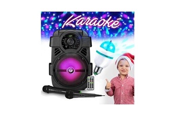 Enceinte Karaoké Autonome SUBLIM08 200W DJ SONO Koolstar LED avec