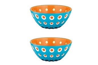 bols guzzini lot de 2 bols 12 cm le murrine bleu et orange - - multicolore - plastique