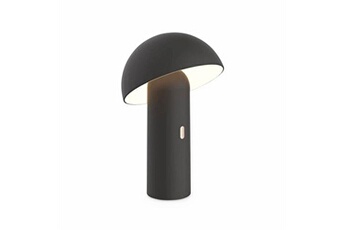 lampe de table sans fil nomade à tête orientable noire h 28cm intérieur / extérieur