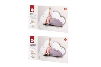 2 kits étagères en bois nuage 35 x 21 x 10 cm