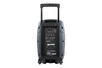 Enceinte Active Gemini AS 10 TOGO - 1000W - Active sur Batterie, USB/ Bluetooth/AUX/SD, SONORISATION DJ PA, 2 MICROS, PIED