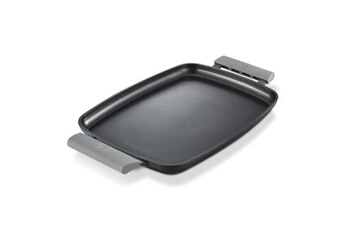 grill / plancha en fonte d'aluminium noire 47x48cm teppanyaki