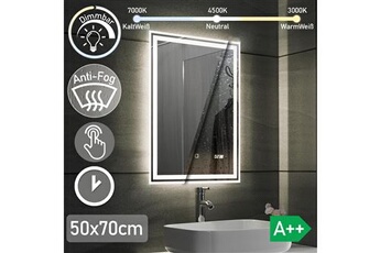 Aquamarin® Miroir Salle de Bain LED - 100 x 60 cm, CEE:A++