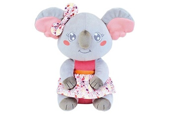 cally mimi koala peluche gris et rose h26 cm