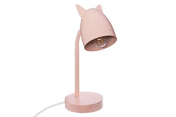 lampe de bureau enfant métal rose oreilles