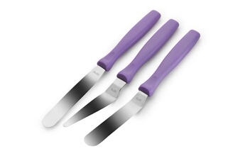 ustensile de cuisine ibili 738000 set 3 spatules mini manche plastique