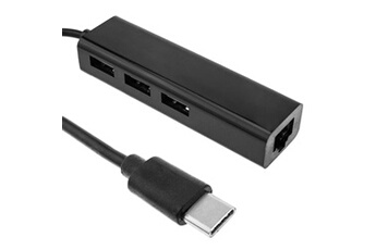 Adaptateur USB-C vers Ethernet, Design Compact - Gris Foncé - Français